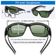 thumbnail image 4 of TINHAO Oversized Wrap Around Fit Over Glasses Sunglasses for Men with Hard Case, Polarized UV400 Wide Frame Prescription Glasses for Driving Fishing Hiking Cycling, 4 of 6