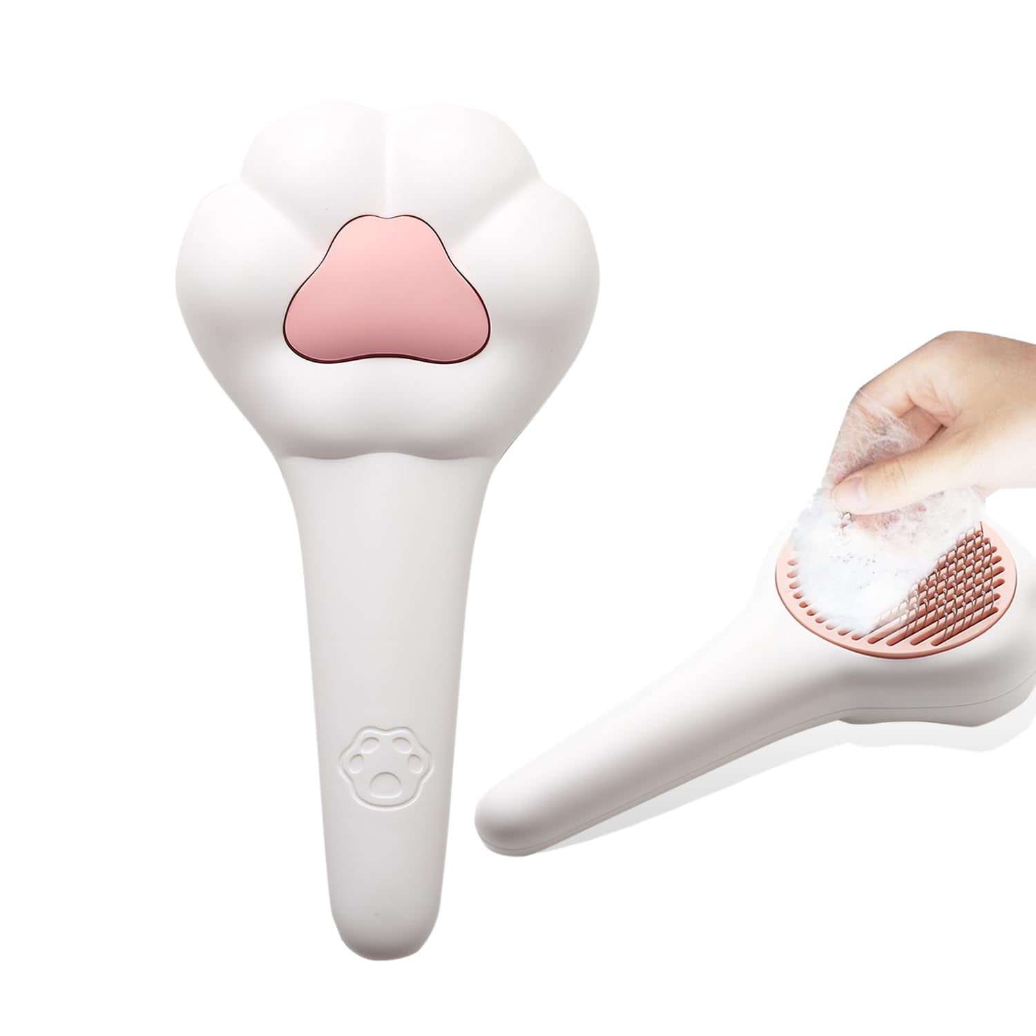 Cat Paw Pet Grooming Brush – Paw-Shaped Deshedding Brush for Cats & Small Dogs Gentle Slicker Brush for Removing Loose Fur and Tangles