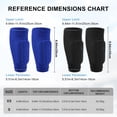 thumbnail image 4 of Unique Bargains Shin Guards with Honeycomb Pads Polyester Youth Soccer Shin Gear for Football Basketball Cycling Protective Comfortable Black Blue S 2Pairs, 4 of 5