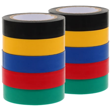 GAXIRE 10Set Electricians Tape Colored Electrical Tape for Wire Identification Use