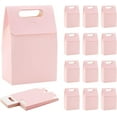 thumbnail image 1 of Paquete de 24 cajas de regalo para fiestas, cajas rosas con asas, cajas de obsequio para dulces, cajas de regalo Kraft para fiestas., 1 of 9