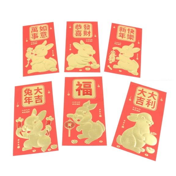Big Chinese Lucky Money Red Envelopes for Lunar Year of Rabbit
