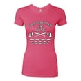 thumbnail image 2 of Wild Bobby, Life Is Better At The Lake, Women Slim Fit Junior Tee, Hot Pink, X-Large, 2 of 4