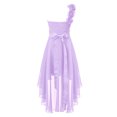 thumbnail image 3 of YONGHS Kids Flower Girls One-Shoulder Bridesmaid Wedding Dress Lavender 12, 3 of 5