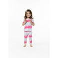 thumbnail image 2 of Sleep On It Toddler Girls 2-Piece Super Soft Jersey Snug-Fit Pajama Set - Tie-Dye Sailor Stripe, Size 2T, 2 of 3