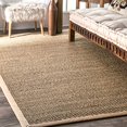thumbnail image 1 of nuLOOM BHSG01A Elijah Seagrass Area Rug, 8` x 10`, Beige, 1 of 10