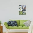 thumbnail image 2 of Floral Flourish Abstract Blue Flickering Flower Canvas Wall Art - Modern Paintings for a Graceful Touch to Bedroom, Office, and Home Decorations, 12x16 inches, 2 of 7