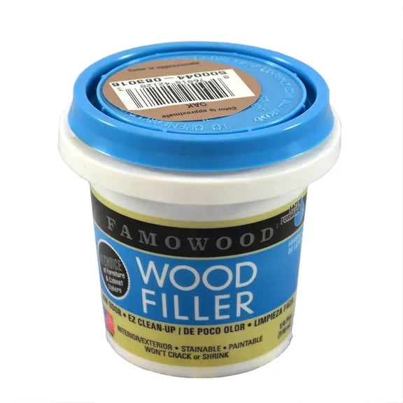 1/4 pt Eclectic Products 40042128 Oak Famowood Water-Based Latex Wood Filler