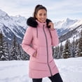 thumbnail image 5 of Winter Coats Women Quilted Snow Jacket Windproof Waterproof Puffer Parka Coat, Pink 2XL, 5 of 8