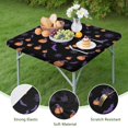 thumbnail image 4 of Seasonal Halloween Table Cover with Elastic Hem 34x34 Inch - Stretch Fit Square Tablecloth with Spooky Pattern for Coffee Table, 4 of 6