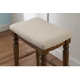 thumbnail image 5 of Linon Marino Backless Wood Bar Stool, 30" Seat Height, Walnut Finish with Ivory Fabric, 5 of 13