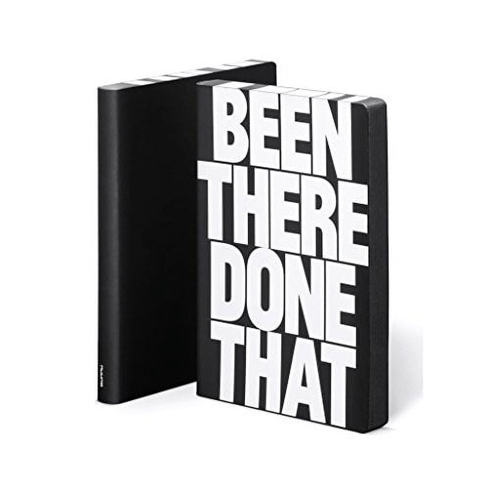 Nuuna Graphic L"Been There Done That" Smooth Bonded Leather Notebook - Black