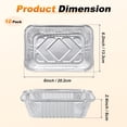 thumbnail image 3 of Uxcell 10-Pack Grill Drip Pans, 8 x 5.2 x 2.4 Inch Disposable Aluminium Foil Grease Trays for Barbecues [Silver Tone], 3 of 6