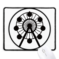thumbnail image 1 of Ferris Roue Parc d'Attractions Noir Contour Tapis de Souris Cousu Bord Tapis Caoutchouc Gang Pad, 1 of 2