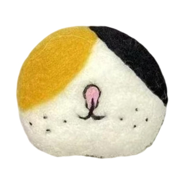 Adorno para refrigerador con soporte para bigotes de gato, decoración compacta y conmemorativa para mascotas. negro y amarillo