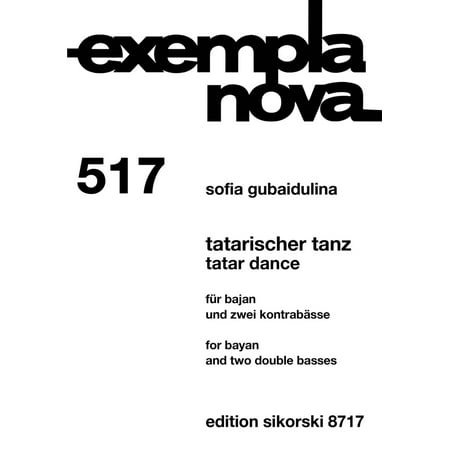 Sikorski Tatar Dance (for Bayan and Two Double Basses) Ensemble Series Softcover Composed by Sofia (Best Double Bass Pedal For The Money)