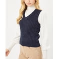 thumbnail image 2 of Womens Casual V-Neck Sweater Vest – Solid Sleeveless Pullover Sweater Top Lt9978ws, 2 of 38