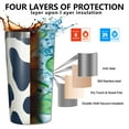 thumbnail image 3 of Cow Pattern 10oz Tumblers Stainless Steel Tumbler with Lid and Straw,Vacuum Insulated Double Wall Travel Tumbler Cups with Cleaning Brush for Coffee, Tea, 3 of 4