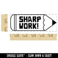 thumbnail image 2 of Sharp Work Pencil Teacher Student School Self-Inking Rubber Stamp Ink Stamper - Fuchsia Ink - Large 2-3/4 Inch, 2 of 7