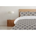 thumbnail image 4 of Ambesonne Bohemian Down Alternative Quilt Comforter, Folk Ornaments Damask Art, Full, Sea Blue Orange Ivory, 4 of 5