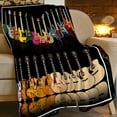 thumbnail image 3 of Bass Guitar Blanket Super Soft Cozy Musical Instruments Throw Blanket for Kids Girls Boys Women Teens Adults Lightweight Flannel Fleece Fuzzy Bedding Blankets Music Lover Gifts 50"x40", 3 of 6