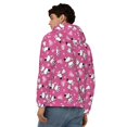 thumbnail image 4 of Wukai Love Dog Print Men's Zip-Up Hoodie,Fleece Full-Zip Hoodie for Men, Hooded Sweatshirt-Small, 4 of 5
