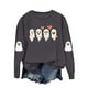 thumbnail image 2 of Ailaofu Halloween Cute Sweatshirt For Women Long Sleeve Pullover Graphic Basic Tops Casual Fall Fashion Sweatshirts, 2 of 7