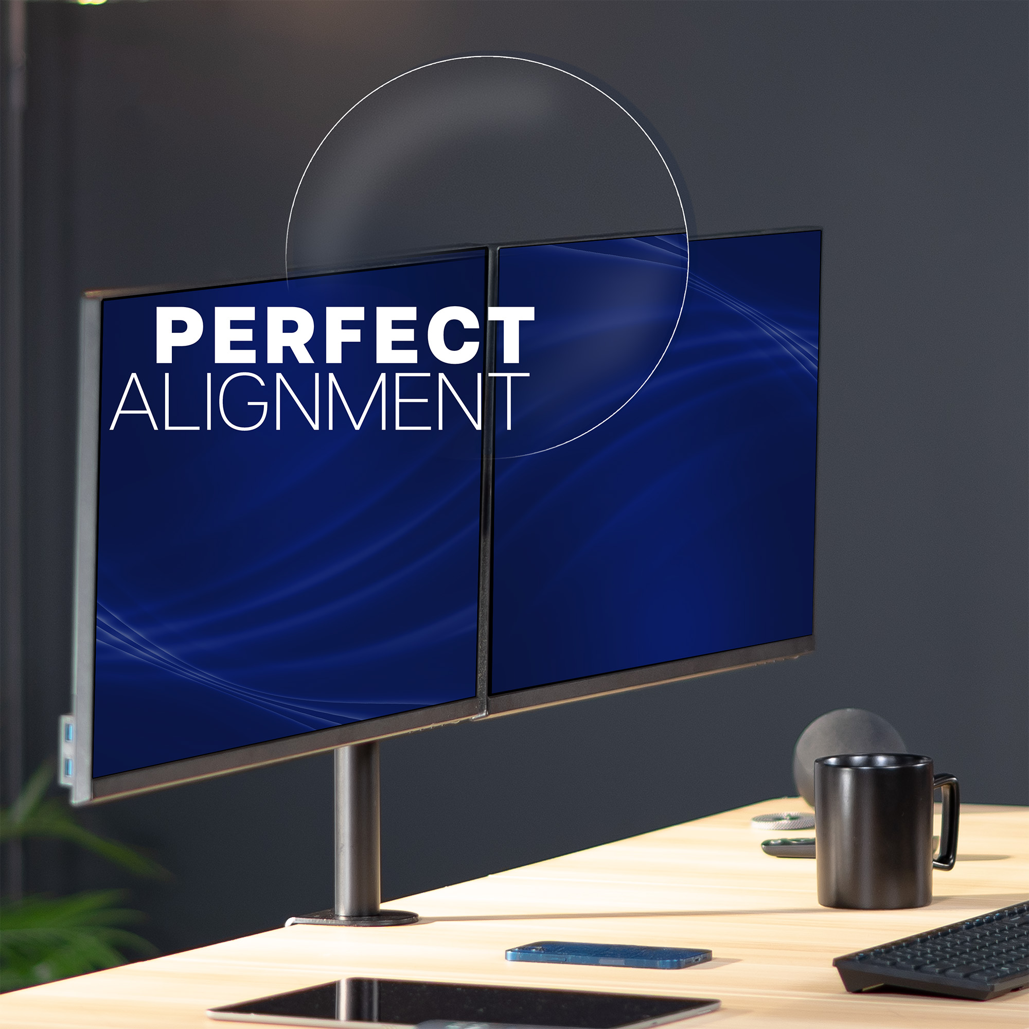 VIVO Telescoping Dual 21" to 32" Monitor Mount, Heavy Duty Desk Stand