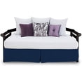 thumbnail image 2 of Pleated Bed Skirt with Split Corners for Daybeds - Three Side Coverage - 100% Brushed Microfiber Bed Skirt with 30" Inches Drop - Twin Size 39" x 75" (Navy Blue Solid), 2 of 7