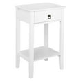 thumbnail image 5 of Sesslife Night Stand, Small Side Table with Drawer & 1 Shelf, 2 Tier White End Table with Storage, End Tables for Living Room, Wood Side Tables, 5 of 10