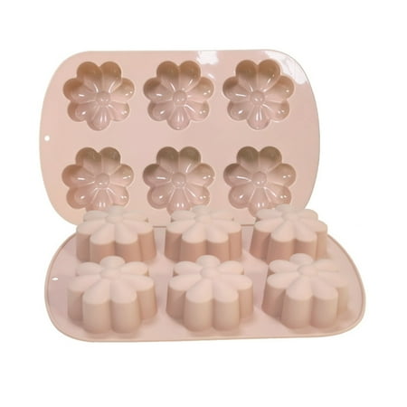 

Mousse Cake Silicone Stencil Reusable Flower Shape Mould for DIY Baking Pink