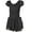 Black, variant on Girls Breathable Leotard Ballet Dance Dress with Round Sequins Sparkled Ruffle Sleeves