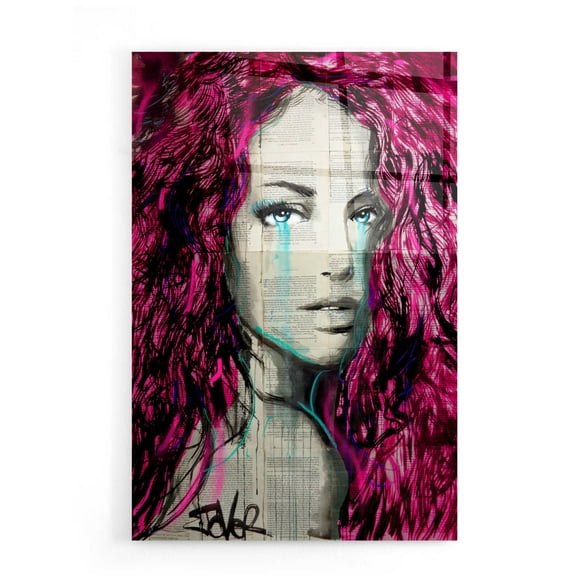 Epic Art 'Satin' by Loui Jover Acrylic Glass Wall Art, 16"x24"