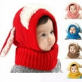 thumbnail image 3 of Bonnet d'Hiver Chaud pour Bébé Filles Garçons avec Capuche et Cache-Oreilles Tricoté, 3 of 7