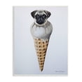 thumbnail image 4 of Stupell Industries Pug Ice Cream Cone Dessert Illustration , 10 x 15, Design by Coco de Paris, 4 of 5