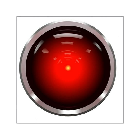 CafePress - HAL 9000 Eye Square Sticker 3 X 3 - Square Sticker 3" x 3"