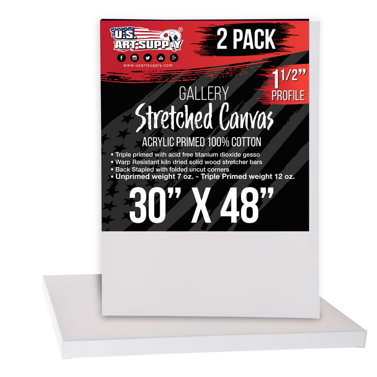 PHOENIX Black Stretched Canvas, 10x10 Inch/4 Pack - 3/4 Inch Profile, 8 Oz  Quadruple Gesso Primed 100% Cotton Blank Black Canvases for Acrylic, Oil