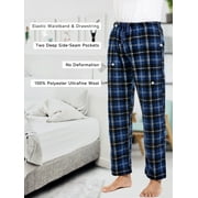 DG Hill Mens Pajama Pants, Fleece Pajama Bottoms with Pockets, Plaid or Camo Mens Sleep Pants