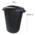thumbnail image 7 of United Solutions 2 Pack 32 Gal Outdoor Garbage Bins, Lids, Handles, Black, 7 of 7
