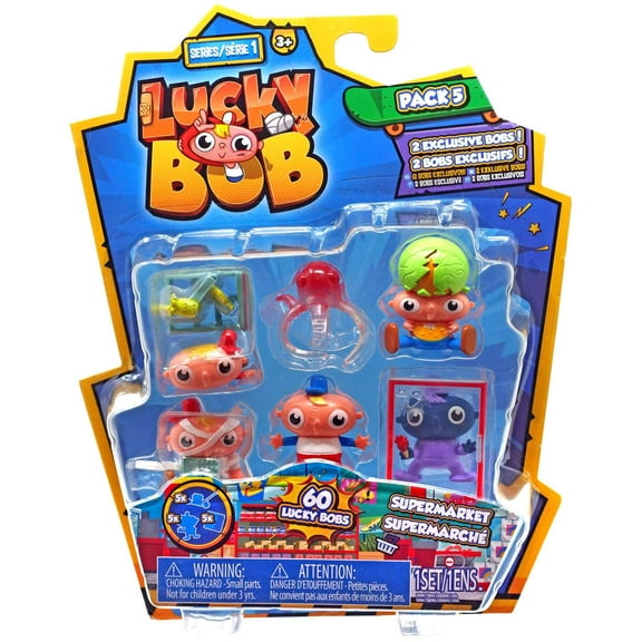 Lucky Bob Mini Figure Series 1 Supermarket 5-Pack (2 Exclusive Bobs!)