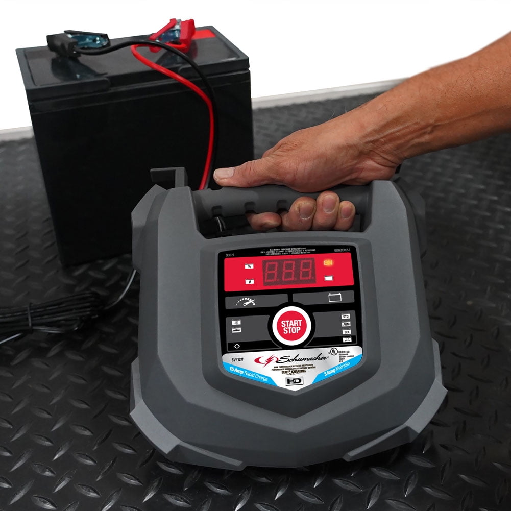 Schumacher Electric Schumacher 15 Amps, 6V-12V Fully Automatic 4-in-1 Rapid Battery Charger and Maintainer, SC1323
