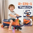 thumbnail image 4 of TOKTOO 12V Electric Wiggle Car, Ride on Toy for Toddlers, Kids Car with 150W Motor, Max 4.1 Mph, 170 Lbs, Gift for Boys Girls Ages 3+ with Bluetooth & Music, Flashing Wheels, LED Lights, Orange, 4 of 6