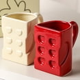 thumbnail image 4 of 2pcs Ceramic Heart Mugs with Comfortable Handle Elegant Coffee Cup for Daily Use Anniversary Present, 4 of 8