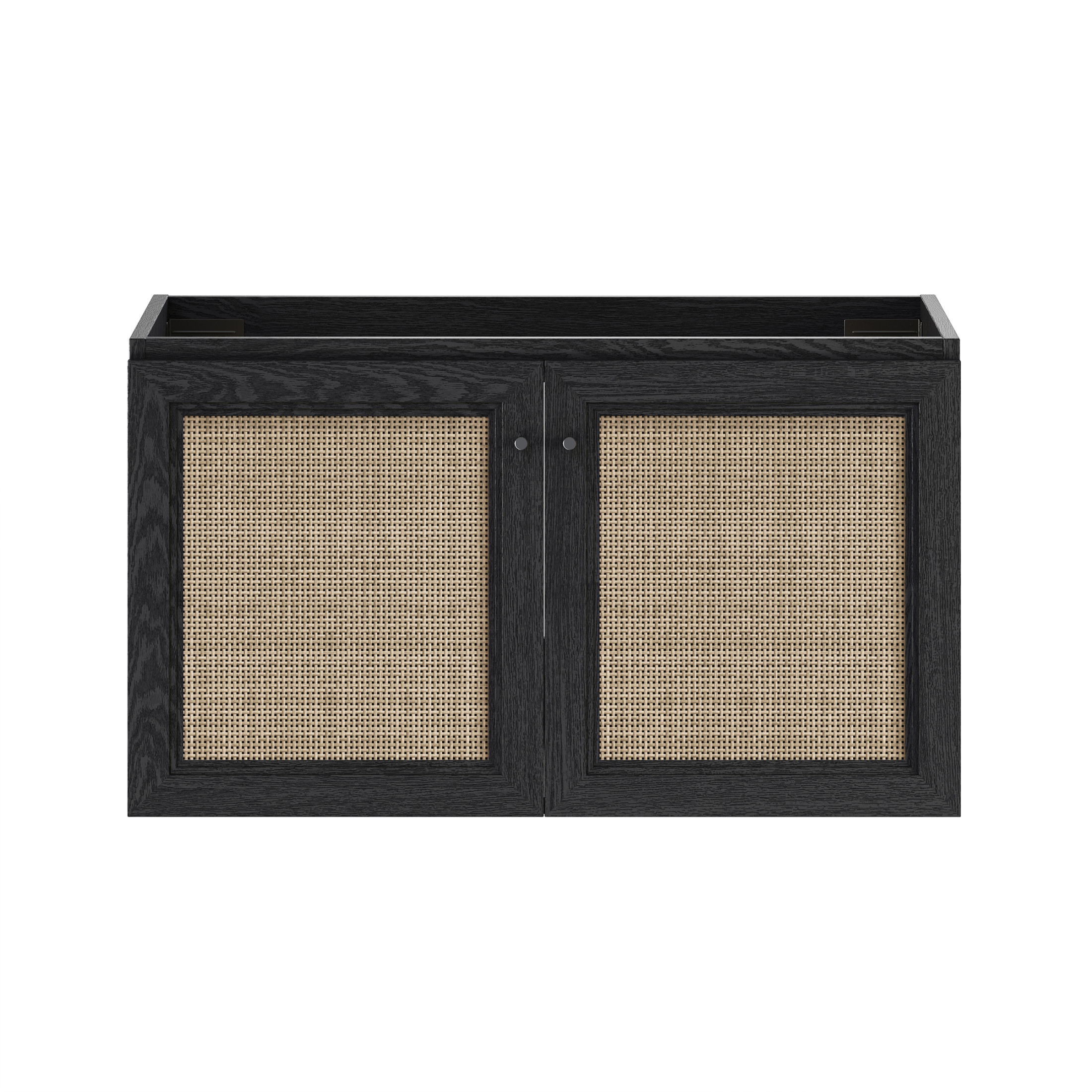 Classe 36" Wall-Mounted Bathroom Vanity in Black Oak without Sink Top
