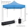 thumbnail image 7 of Lacoo 10' x 10' Pop-up Canopy with Straight Legs Wedding Party Tent Folding Gazebo Beach Canopy with Carry Bag,Blue, 7 of 7