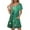 Green, variant on Yotami Vacation Dress for Women Floral Print Summer Midi Dress with Pocket V-Neck Short Sleeve Boho Dress for Casual