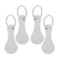 thumbnail image 1 of LOLIPPYY 4pcs Portable Shopping Cart Token Stainless Steel Silver Keyring For Grocery Cart, 1 of 8