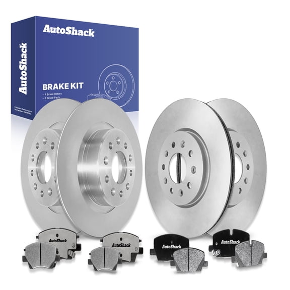 AutoShack Front & Rear Brake Rotors & Ceramic Pads for Chevrolet & GMC, Equinox 2020 Terrain 2020, 4WD FWD L4 2.0L