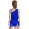 thumbnail image 2 of inlzdz Girls Latin Fringed Dance Leotard Tassel Jazz Bodysuit Sparkly Rumba Salsa Tango Dancewear Royal Blue 10, 2 of 7
