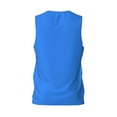 thumbnail image 3 of Gaeub Dodgerblue Men's Mesh Basketball Jersey, Quick-Drying Sleeveless Top S-4XL, Loose Muscle Tank Top -4X-Large, 3 of 9